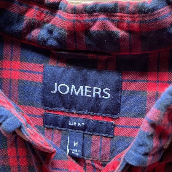 Jomers button down shirt, slim fit, size M in plaid - Picture 3 of 3